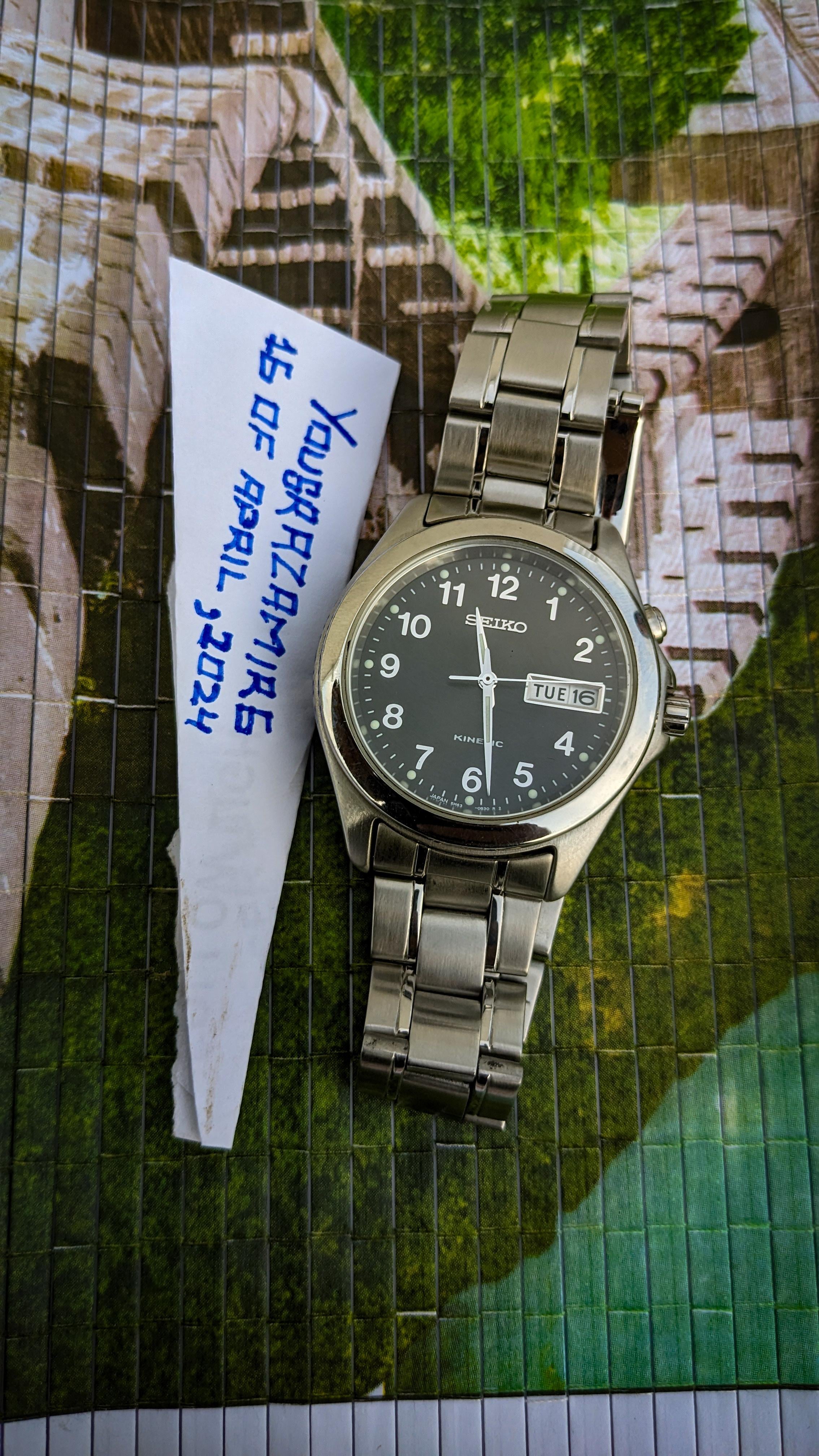 wts] kinetic Seiko watch with ref 5m63-0b00 for sell 120 