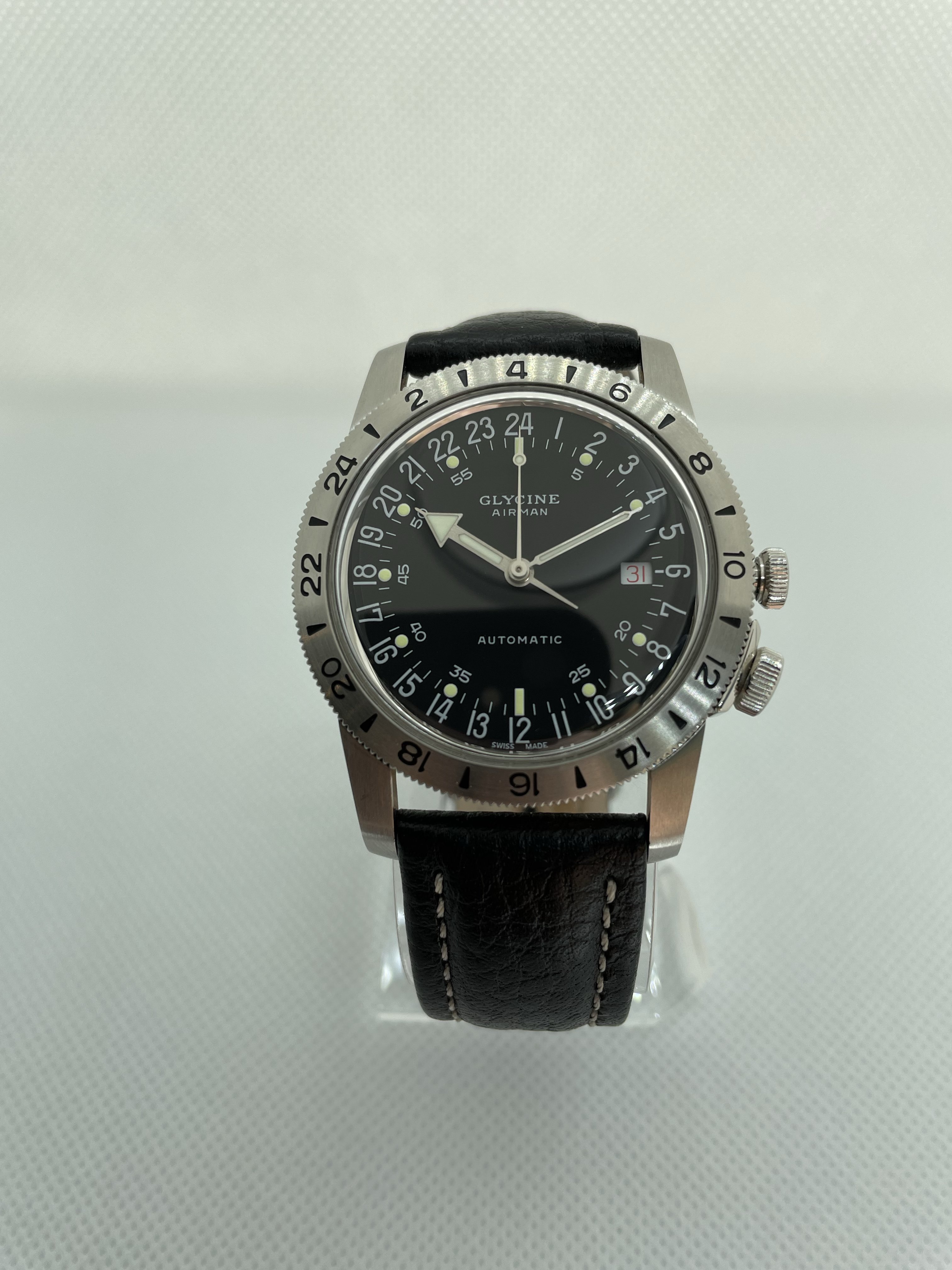 REDUCED 600 USD OBRO FS Glycine Airman No 1 40mm Purist Limited