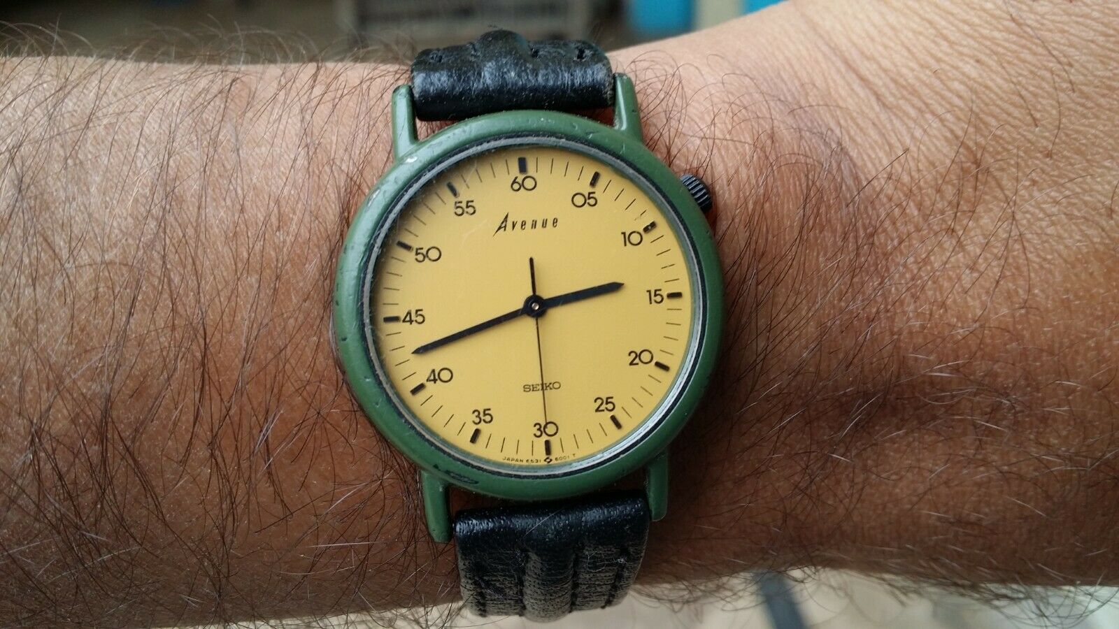 vintage seiko avenue sport dial 6531-600A wristwatch for men's
