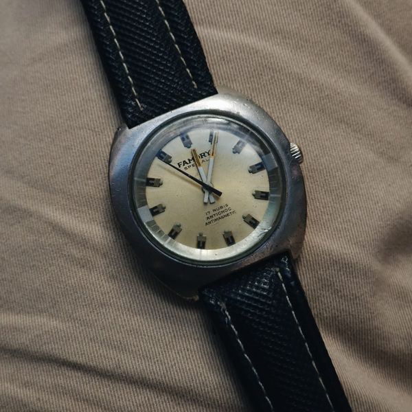 Cadran De Montre Pour Calibre FE 140-1 - Style Bomber DIFOR 21 Rubis Antichoc - Neuf