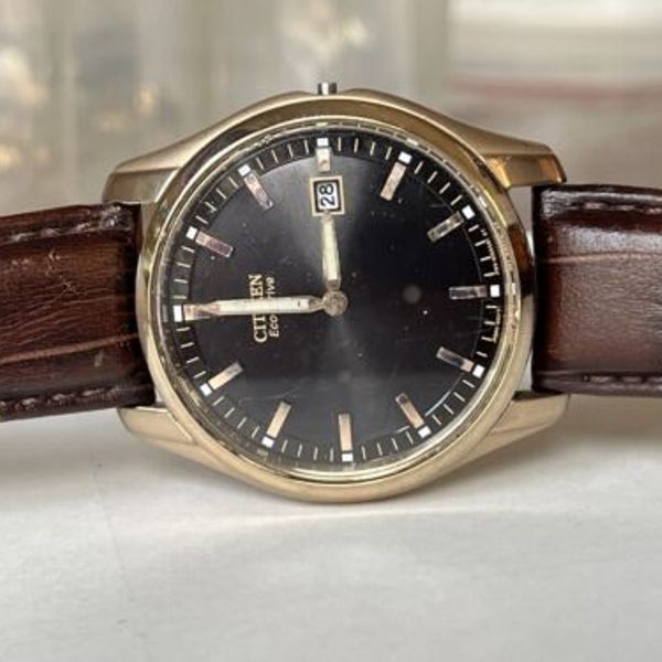 MISSING CROWN* CITIZEN Eco-Drive Leather Men's Watch - AU1043-00E ($295 ...