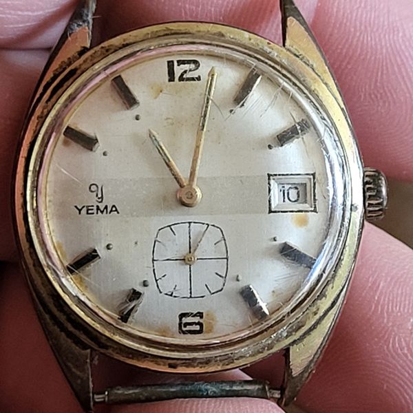 ANCIENNE MONTRE HOMME Mecanique Vintage Watch Yema Classique Acier