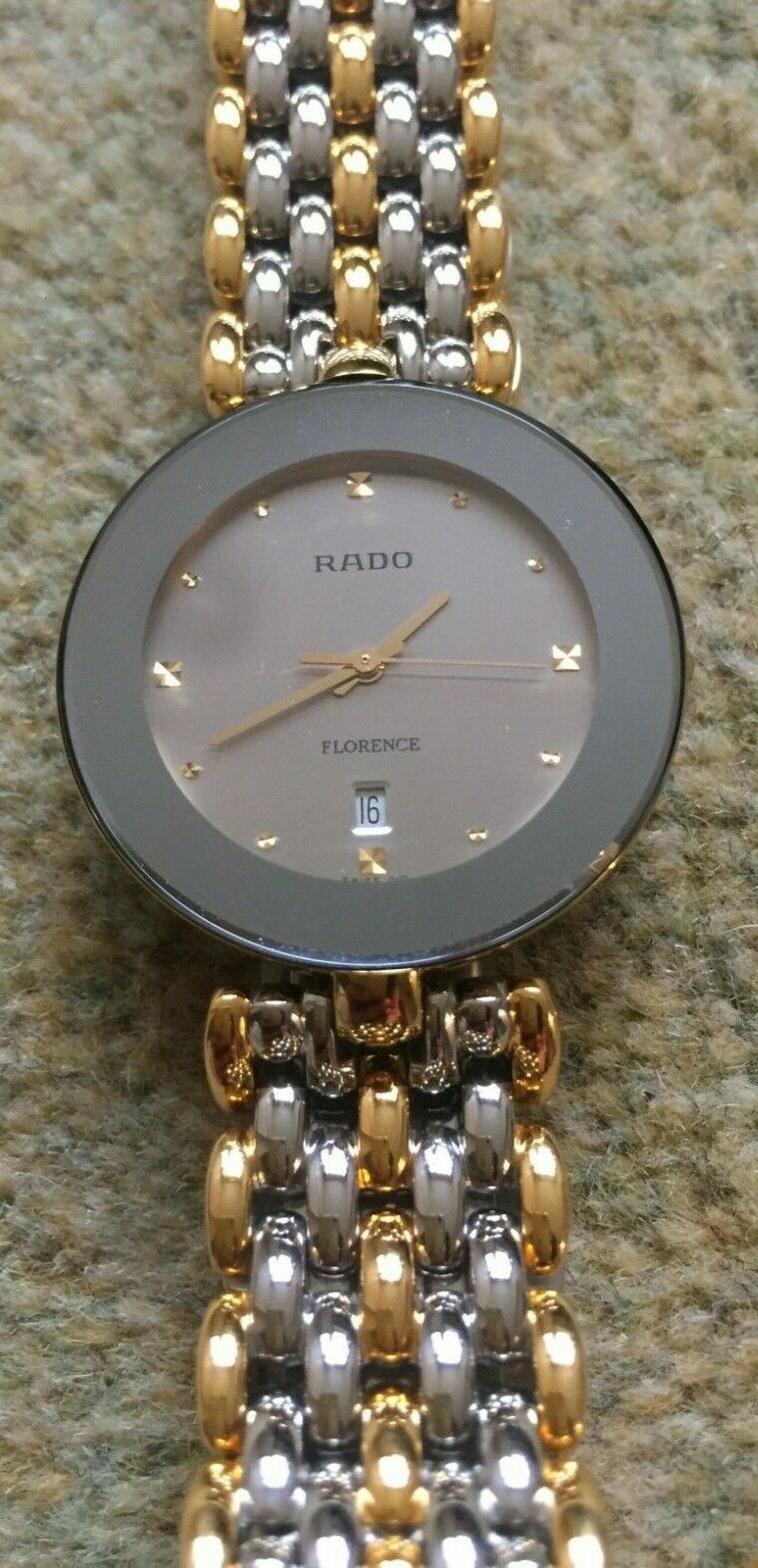 Rado Florence Two Tone Grey Face Date Mens Womens Watch Never