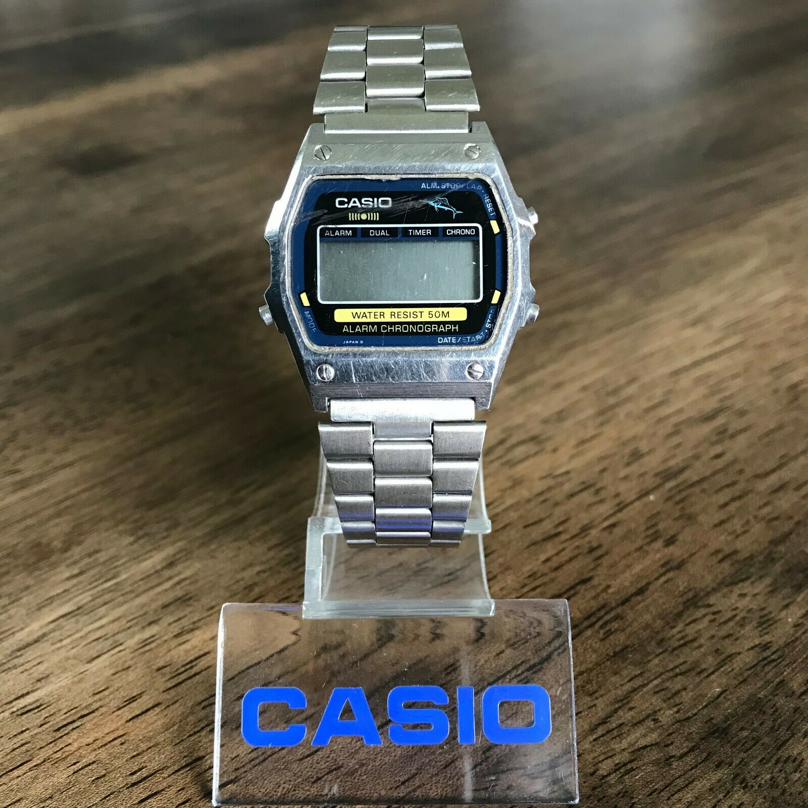 RARE Vintage 1982 Casio WS-70 Marlin Sailboat Digital Diver Watch