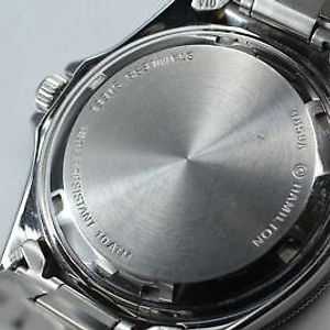Exc+5] Hamilton 9859A VINTAGE KHAKI SUB 330FT QUARTZ MINIMALISTIC