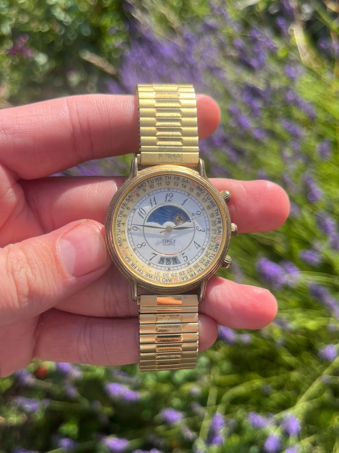 WTS] Vintage Timex Moon Phased Calendar 364 T Cell Watch
