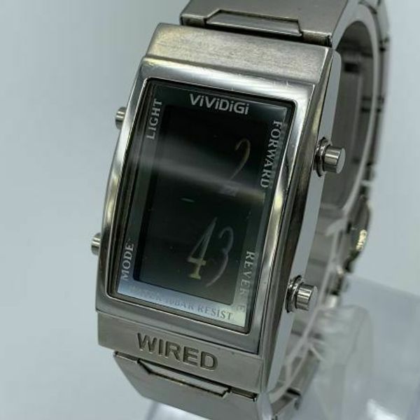 Seiko Alba Wired Vividigi W510-4A00 Digital Watch Stainless Steel