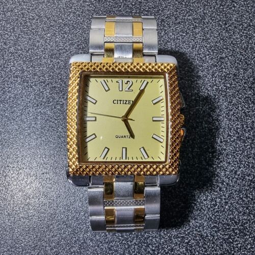 Citizen quartz 23k gold plated watch hot sale