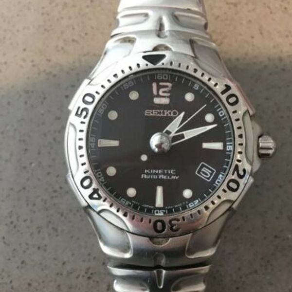 Seiko Mens Kinetic Auto Relay Watch 5J22 0A50 - WR 20 Bar Spares Repairs |  WatchCharts