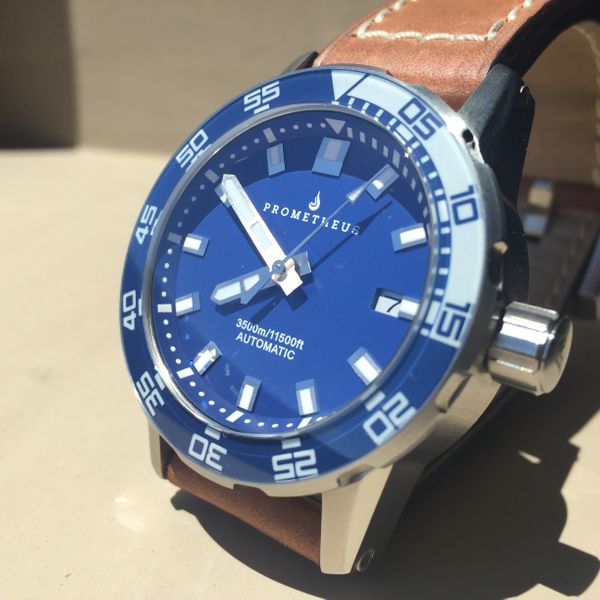 Prometheus Blue SOLD!! Prometheus Poseidon / SS / Blue / Sapphire Bezel / 3500m ...