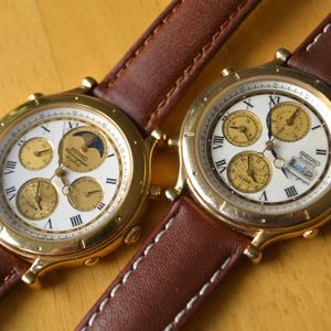 WTS] Vintage Seiko Age of Discovery (White/Gold) (4 sub-dials) (Moonphase,  Chrono, Date, Dual Time Zone, Alarm) | WatchCharts