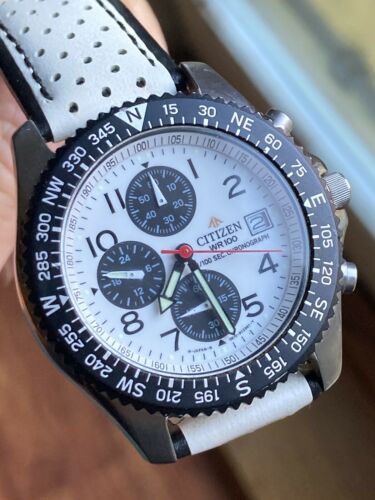 Vintage Rare Panda Citizen Promaster WR100 1 100th Sec Chronograph