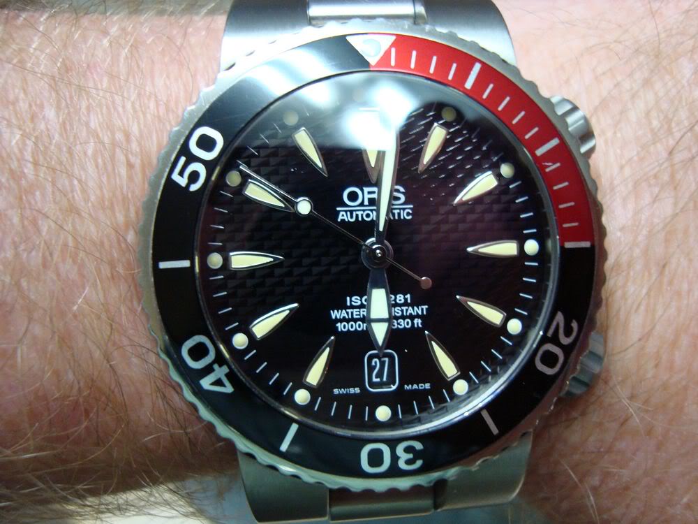 SOLD Oris TT1 ISO 2281 Titanium Diver Helium Valve 1000m