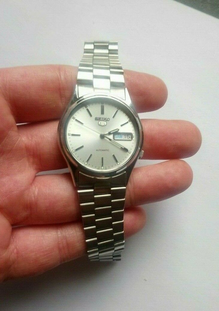 Vintage Seiko 5 7826 3100 Silver Dial Automatic Mens Watch May