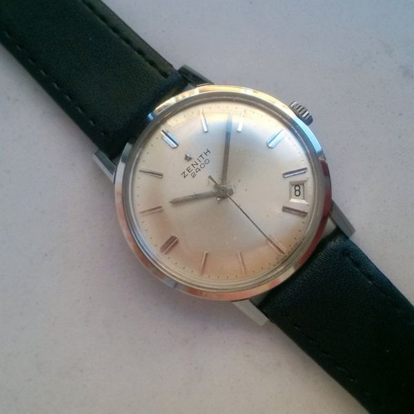 Montre Vintage Zenith 2532c - Cadran Or, Acier, Suisse, Pour Pièces Ou Restauration (bras Cassé)