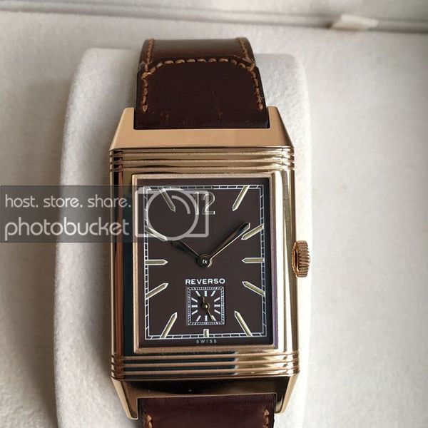 Jaeger LeCoultre Rose Gold/Chocolate Reverso 1931 Grande Ultra Thin ...