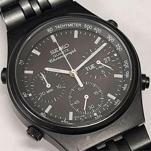 雅 7A38-7290] I got my birth year Seiko! A black quartz