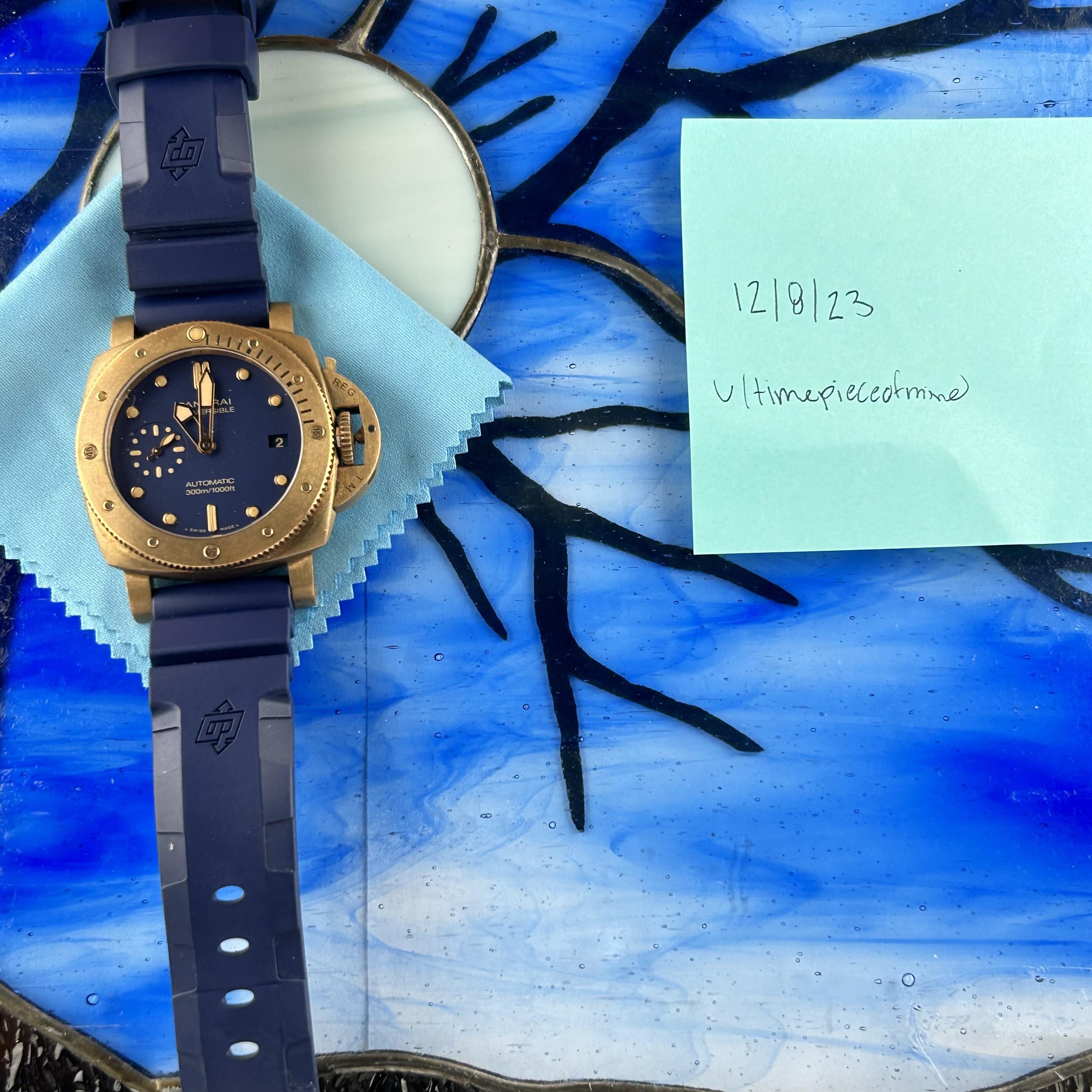 Panerai bronzo blue hot sale