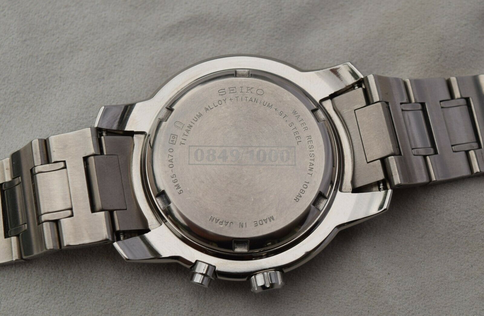 Serviced Seiko Brightz Limited Edition Kinetic Watch Titanium 5M65