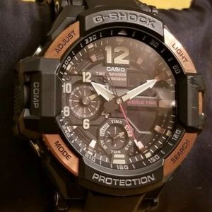 Casio G Shock GRAVITYMASTER watch Twin Sensor WR 20 Bar GA 1100RG Mens Watches WatchCharts Marketplace