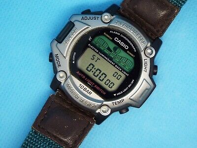 RARE VINTAGE DIGITAL WATCH CASIO PRT-11 1462 PRO TREK THERMOMETER