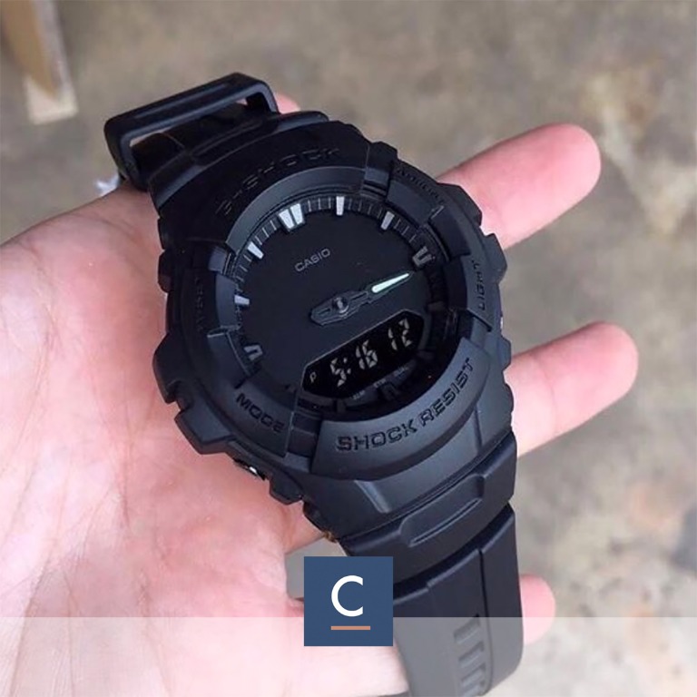 Casio G Shock Watch Black Out Series Black Resin Band G100BB 1A G 100BB 1A WatchCharts Marketplace