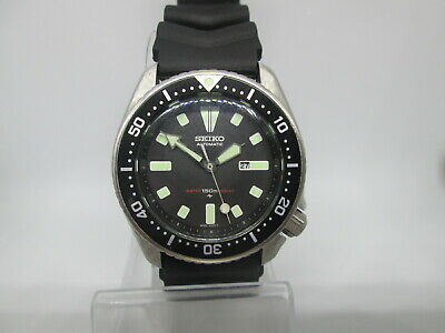 SEIKO 4205 015K STAINLESS STEEL AUTOMATIC MIDSIZE MENS DIVER WATCH