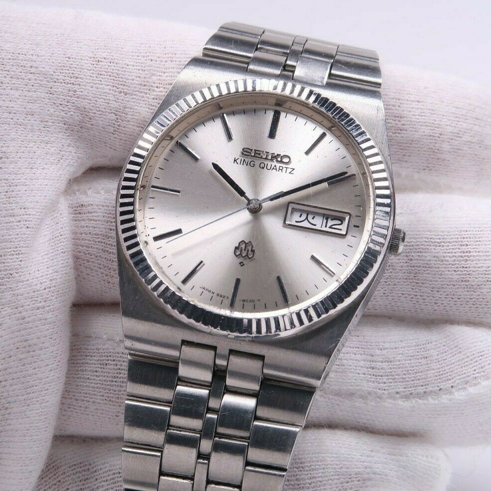 ブランド通販 TWIN QUARTZ KING SEIKO Vintage 9923-8030 Mens STAINLESS K-POP・アジア