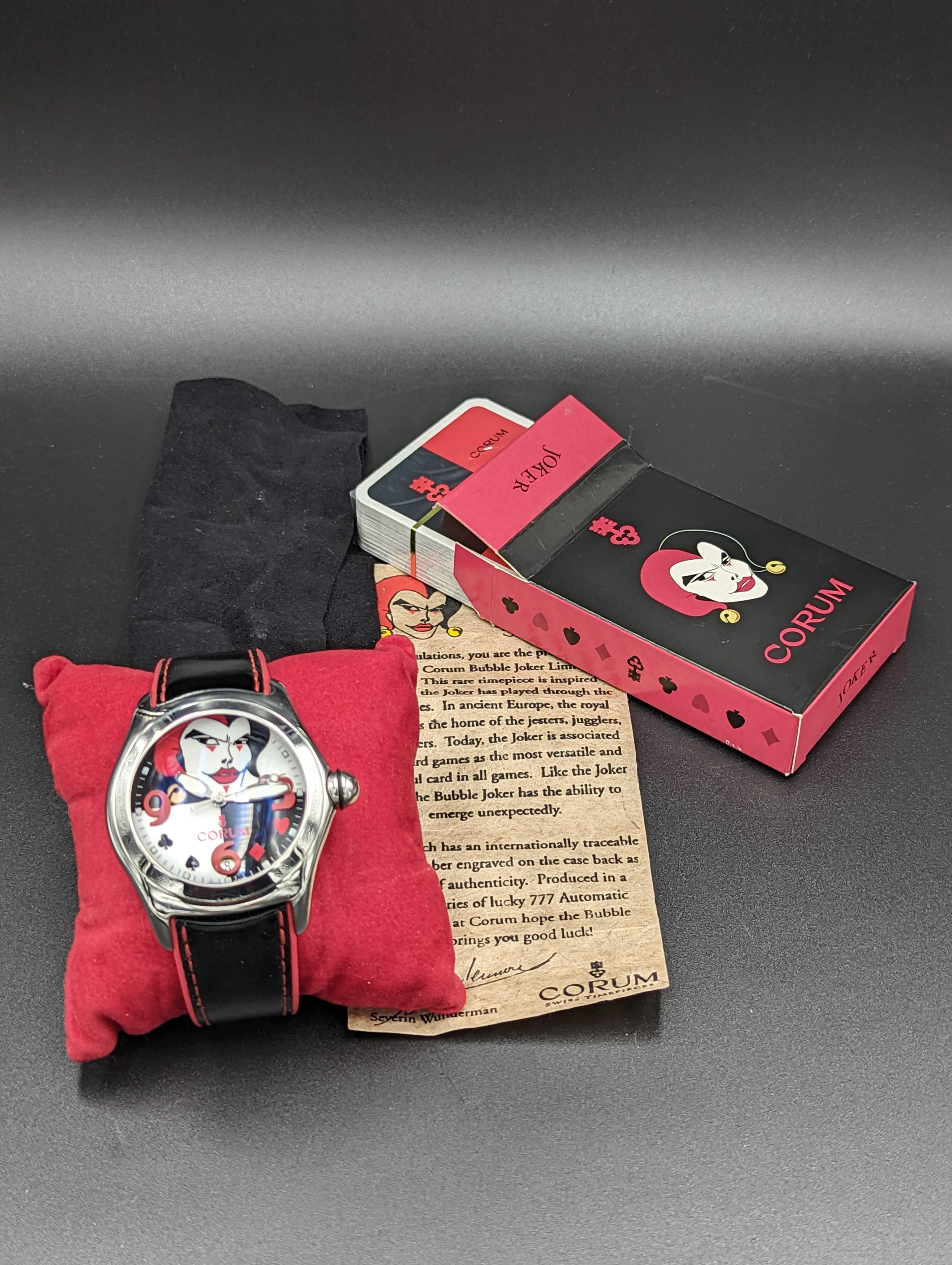 WTS Corum Bubble Collector Series Joker 777 Limited Edition ref