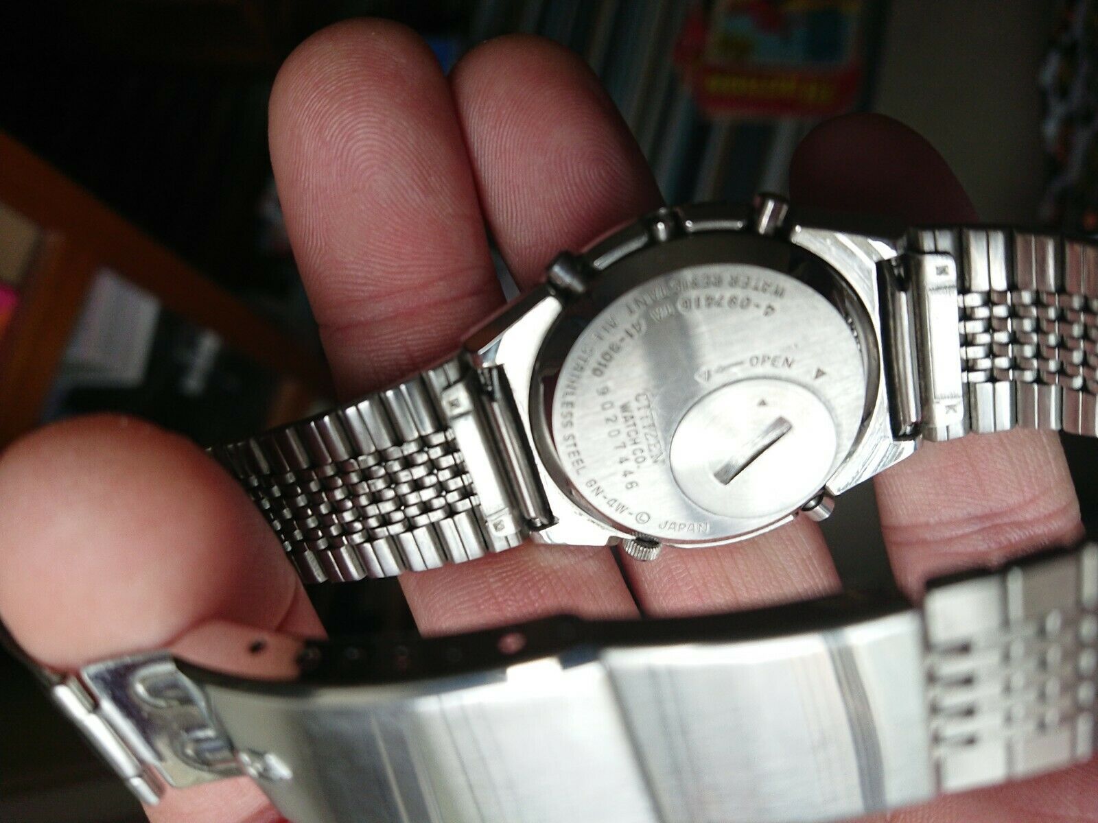 citizen quartz crystron lc digital analog watch vintage