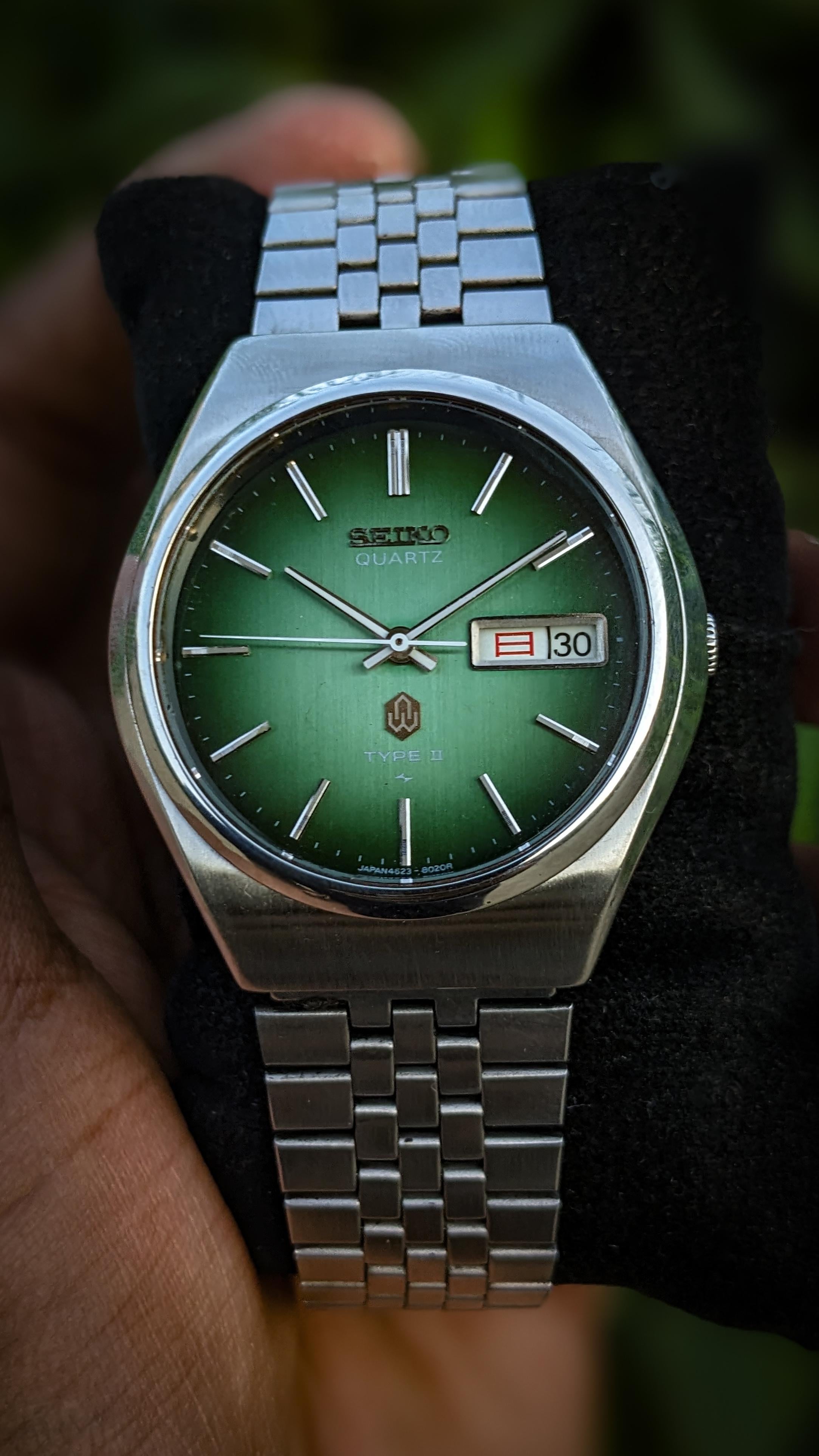 WTS] Vintage Seiko Type II Dial 1970's kanji date emerald sunburst