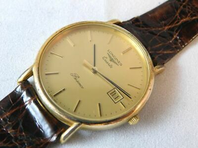 GOOD LONGINES PRESENCE DATE MEN S GOLD VINTAGE WATCH SWISS