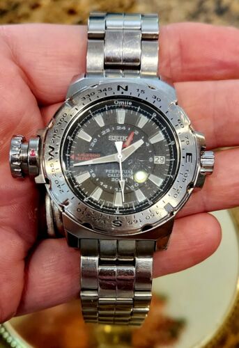 SEIKO 8F56-00J0 SLT095 MILEMARKER PERPETUAL CALENDAR! 42mm