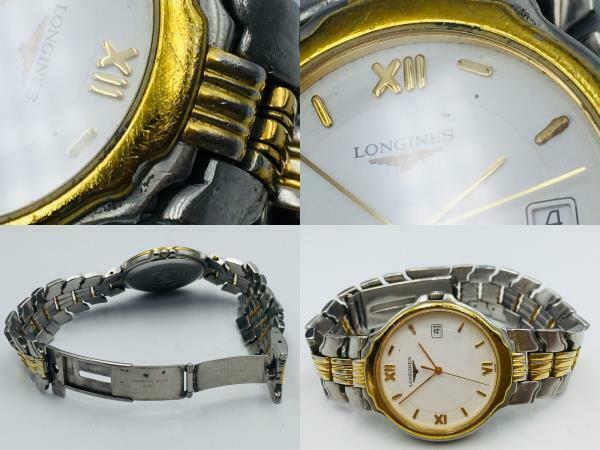 LONGINES Watch L5.646.3 Quartz 18K Gold Plated St.Steel Date T3201