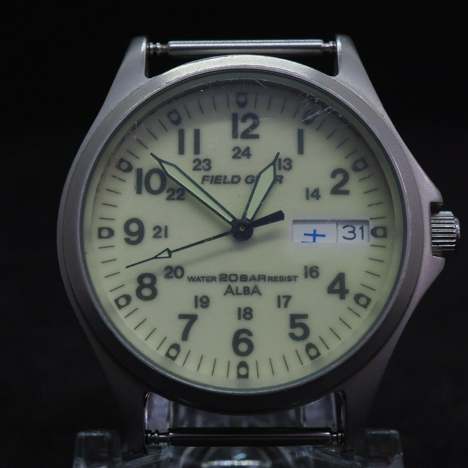 Vintage SEIKO ALBA QUARTZ V743-8000 Field Gear works | WatchCharts