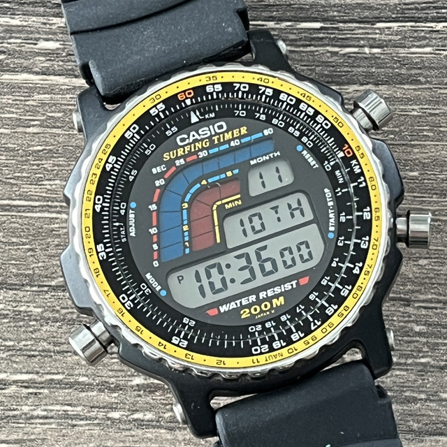 575 USD] Casio Surf Timer DW-403 Digital Watch Vintage OEM - STUNNING  Condition | WatchCharts Marketplace