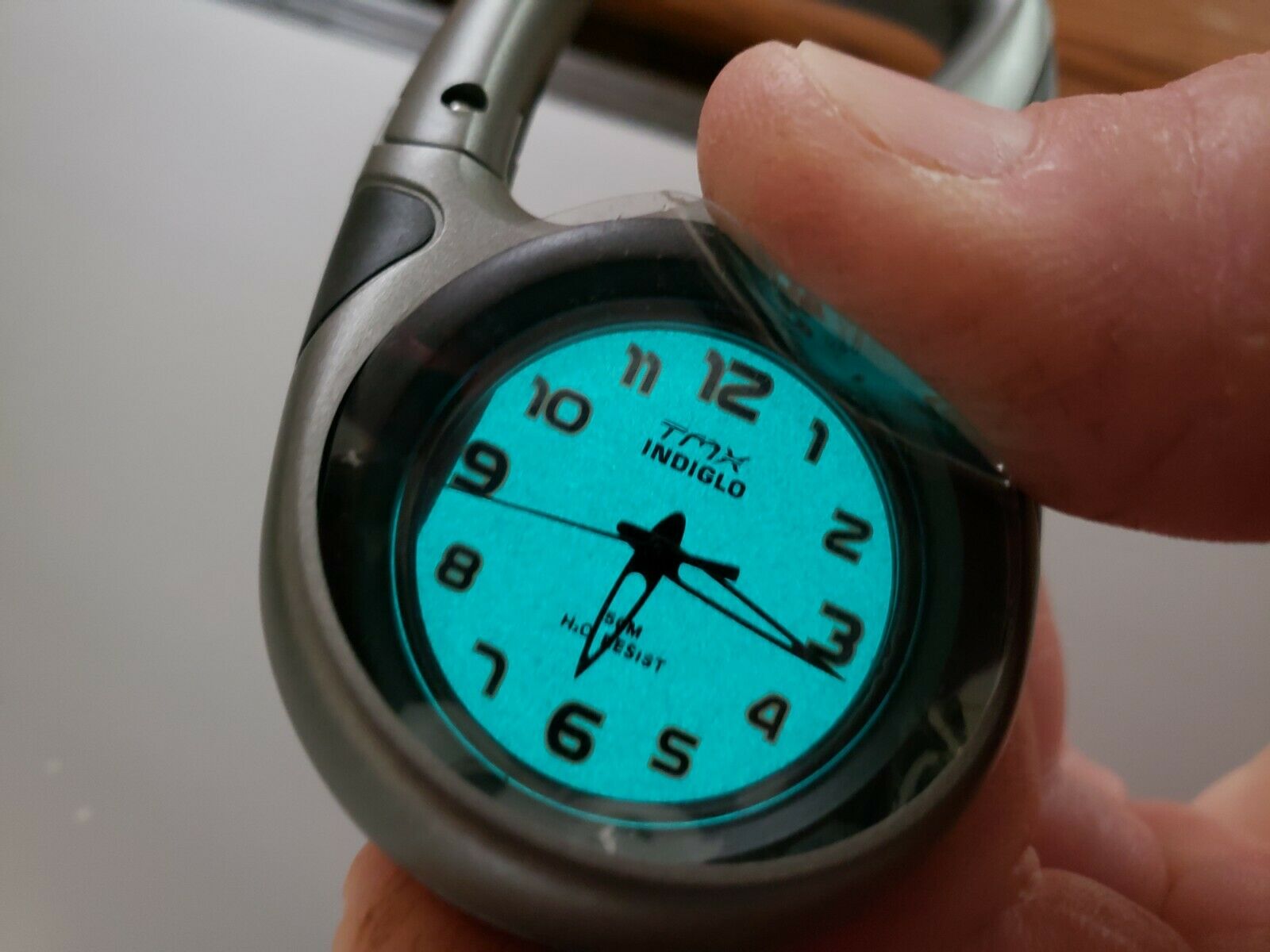 Vintage Timex TMX Grip Clip Watch Indiglo Water HO Resistant 50M 