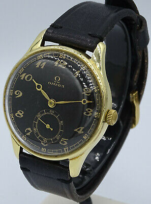 V.Rare Vintage solid 14K gold Oversize Omega cal.26.5 sob Breguet