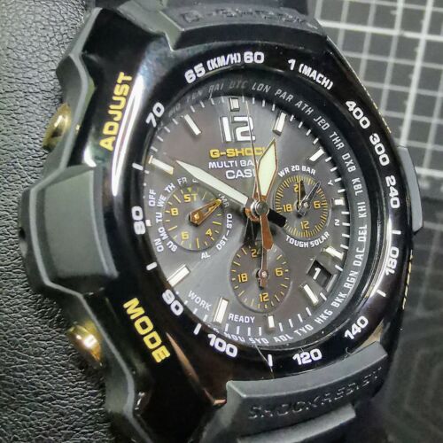 G-Shock BLACK + GOLD GW-2000 Braceleted Tough Solar Multiband 6 IP