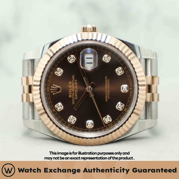 New Rolex Datejust Jubilee 126331 Chocolate w 10 Point Diamonds Dial ...