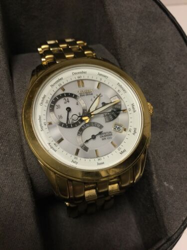 Citizen Eco Drive Calibre E870 S019087 Gold Tone White Face