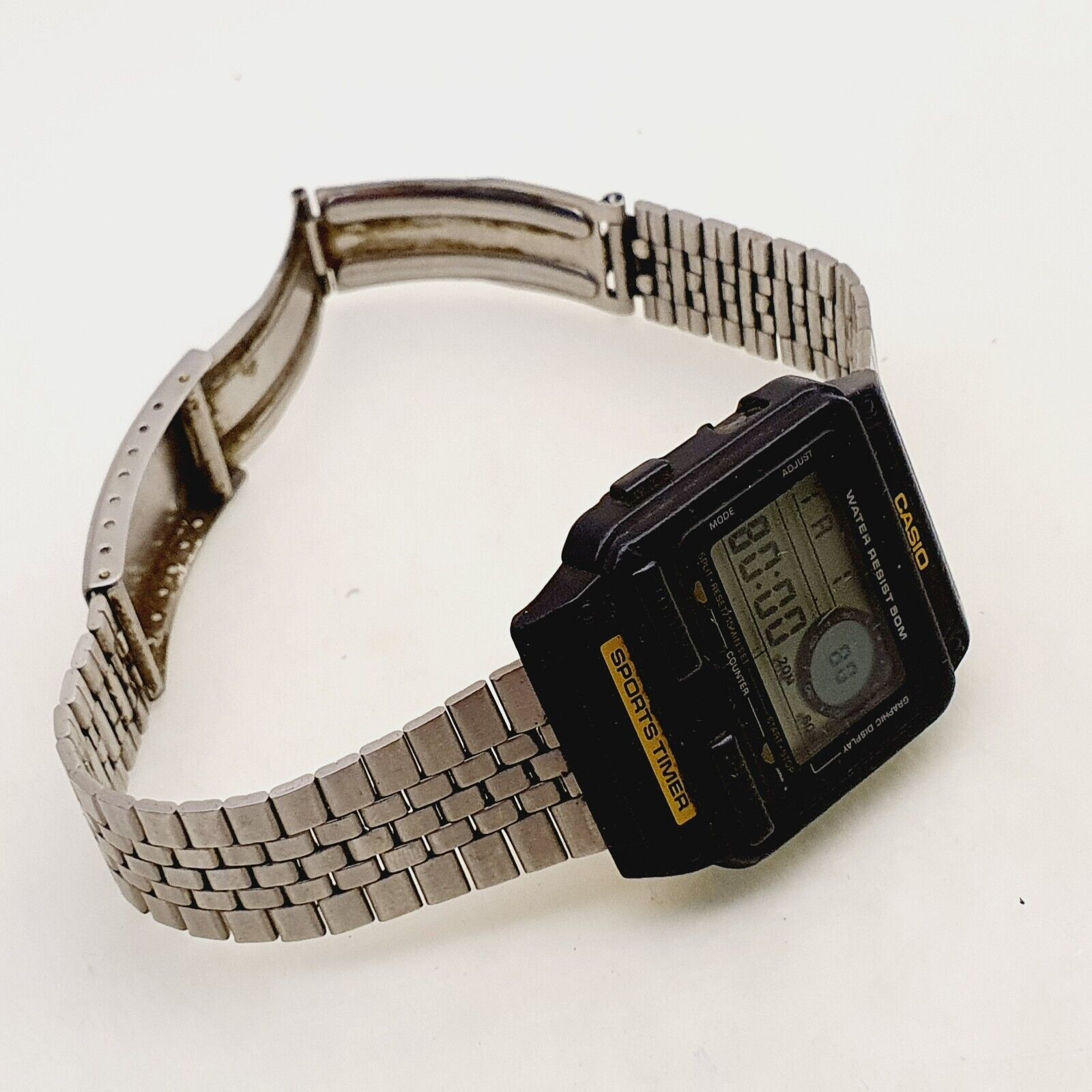 Vintage Casio Sports Timer digital watch S 52 W Made in Japan