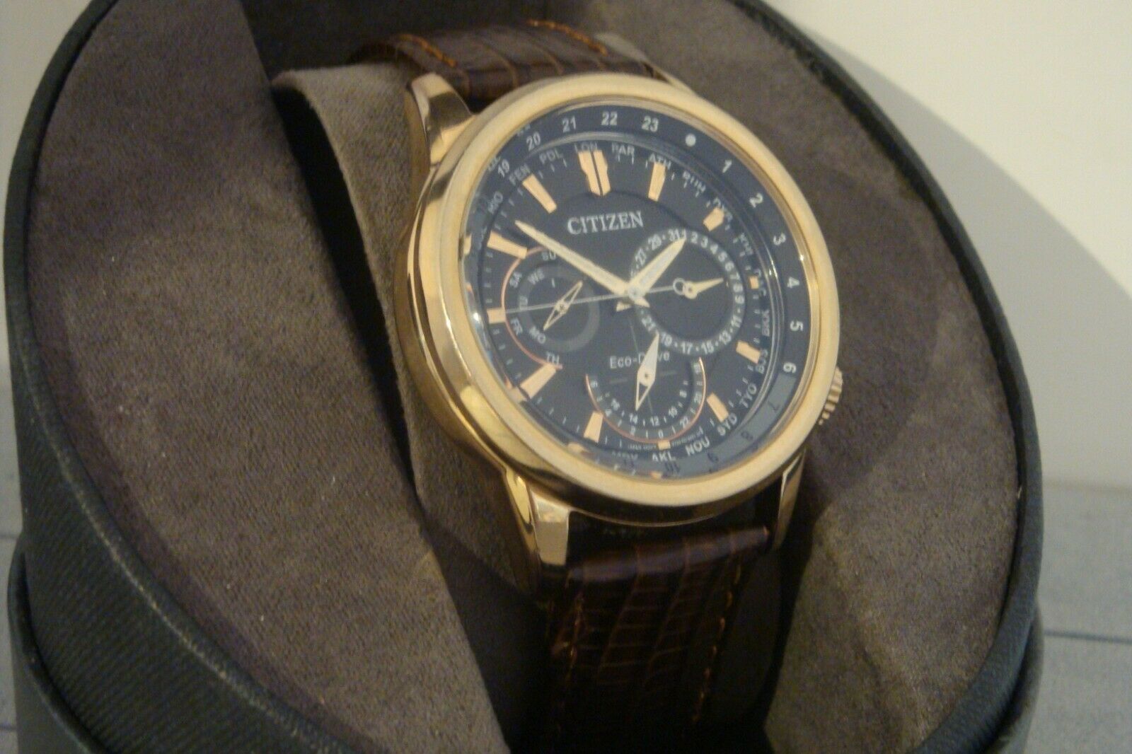 Citizen Eco-Drive World Time 8729-R005995. Rose gold. Gents