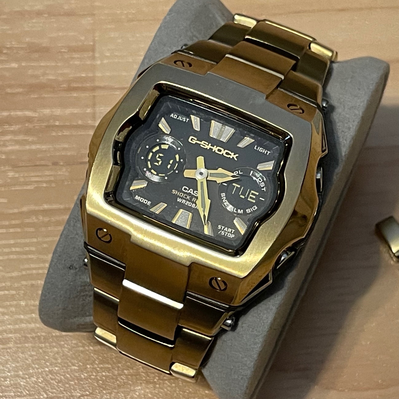 WTS] Casio G-Shock G-011BD-9A “The Cube” Gold & Black Steel Analog 