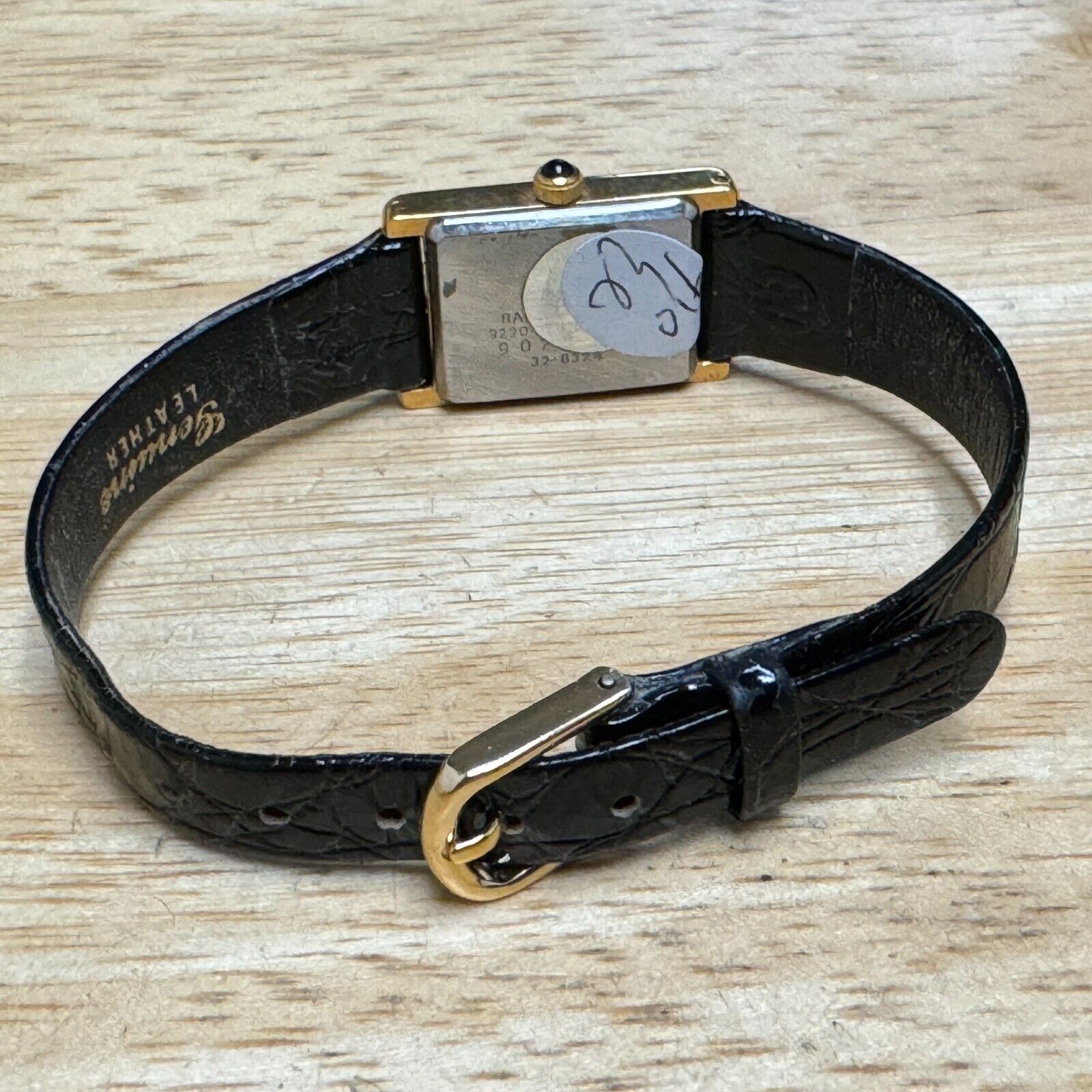 Vintage Citizen Quartz Watch Women Gold Tone Black Rectangle  display picture 1