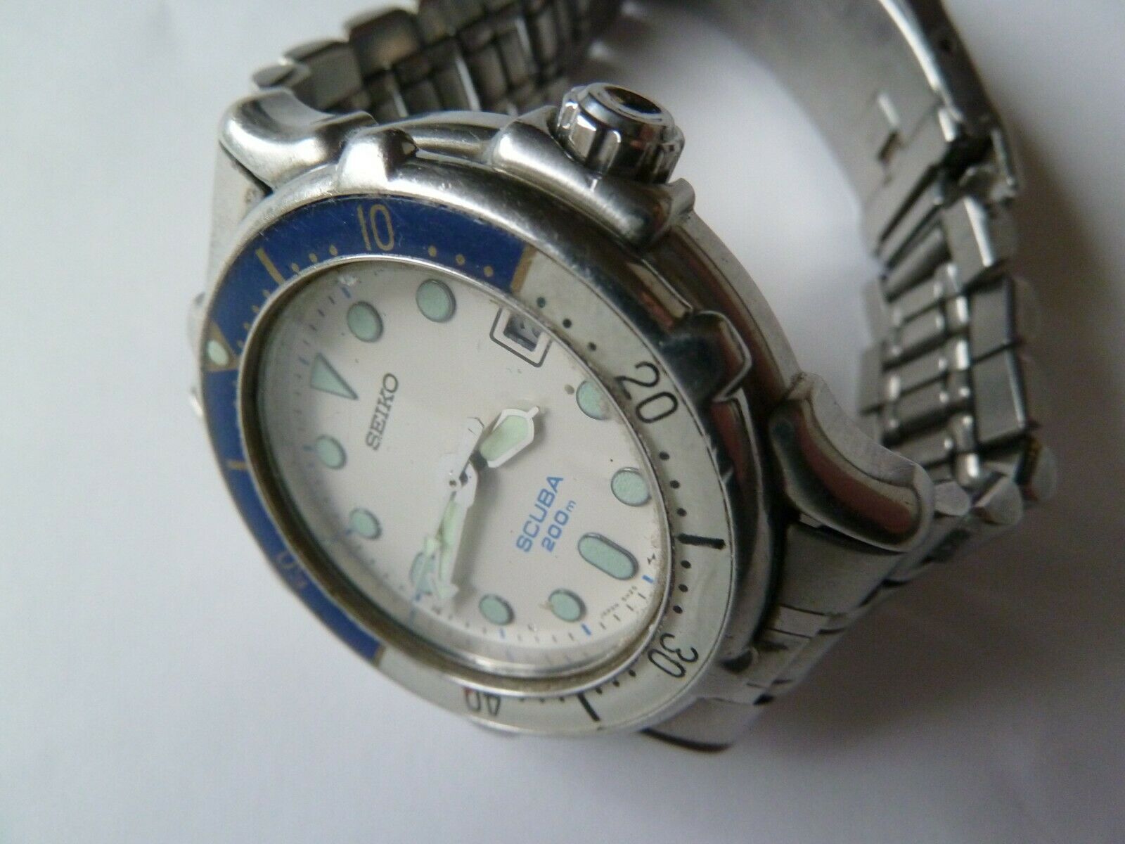 VINTAGE SEIKO SCUBA 200M 5H25-6050 DIVE WATCH. WORKING CONDITION