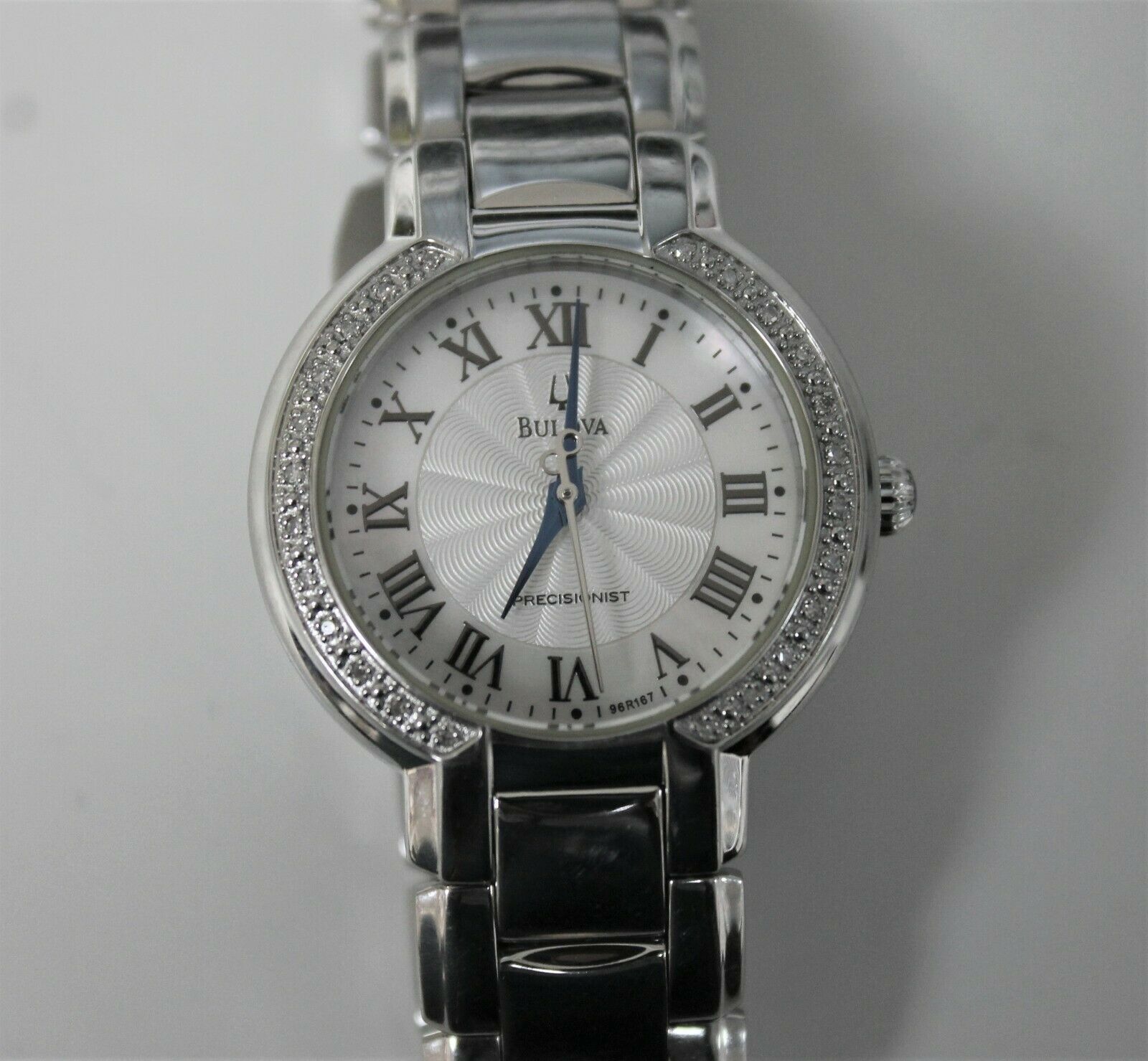 Bulova Precisionist B3 96R167 Stainless Steel Diamond Bezel Ladies