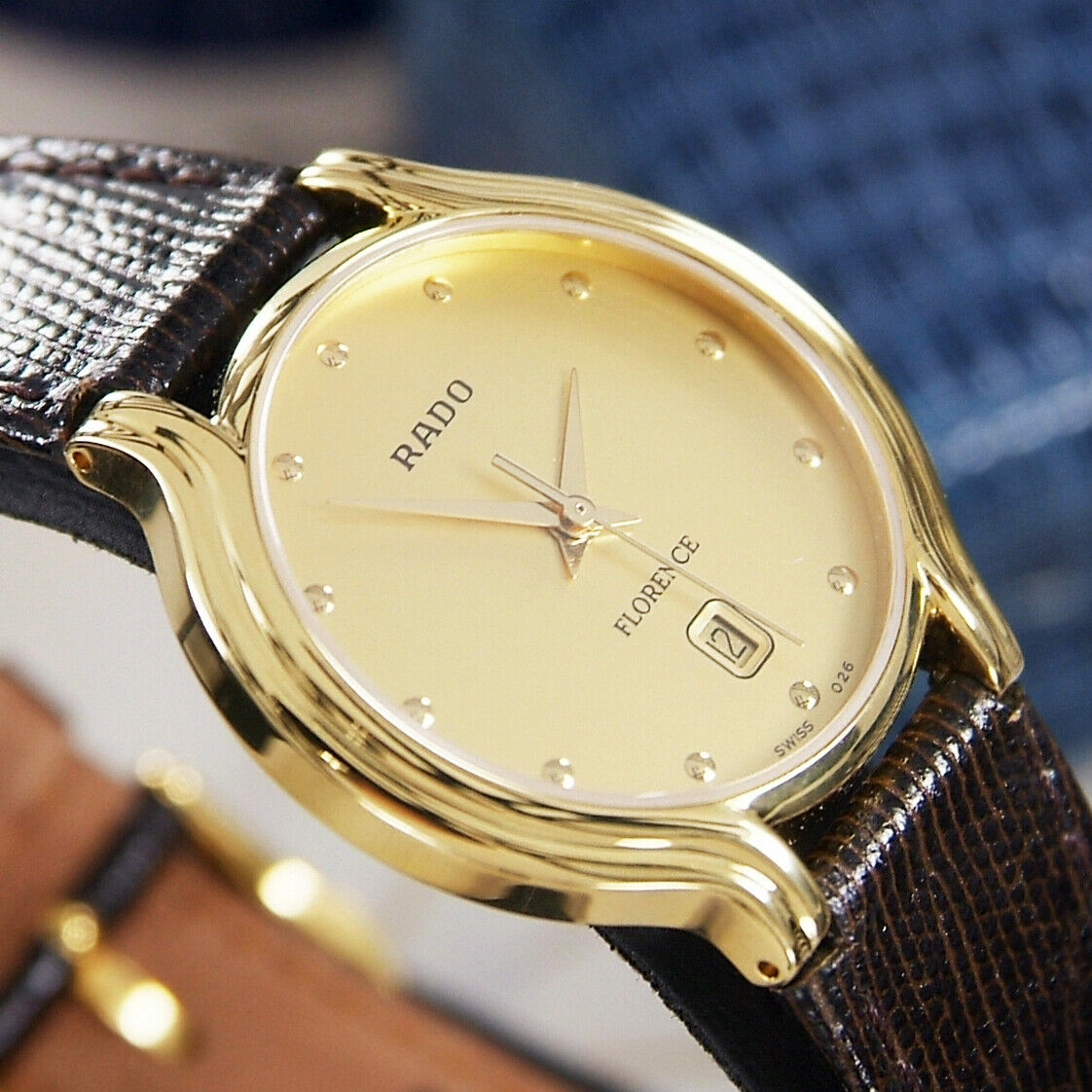 RADO ラドー フローレンス デイト 129.3645.2QZ ゴールド文字盤 RADO ラドー フローレンス デイト 129.3645.2QZ ゴールド文字盤