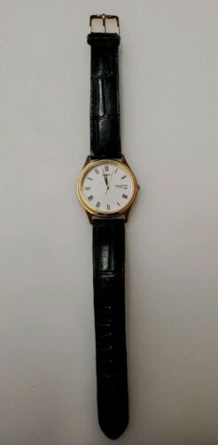 Men s Seiko Day Date Gold Colour Quartz Watch 7N43 8A90 A4