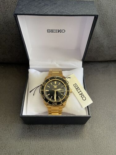 SEIKO 5 Sports SNZH60K1 Automatic Watch Fathoms Steel Gold 7S36 04N0 Day Date WatchCharts Marketplace